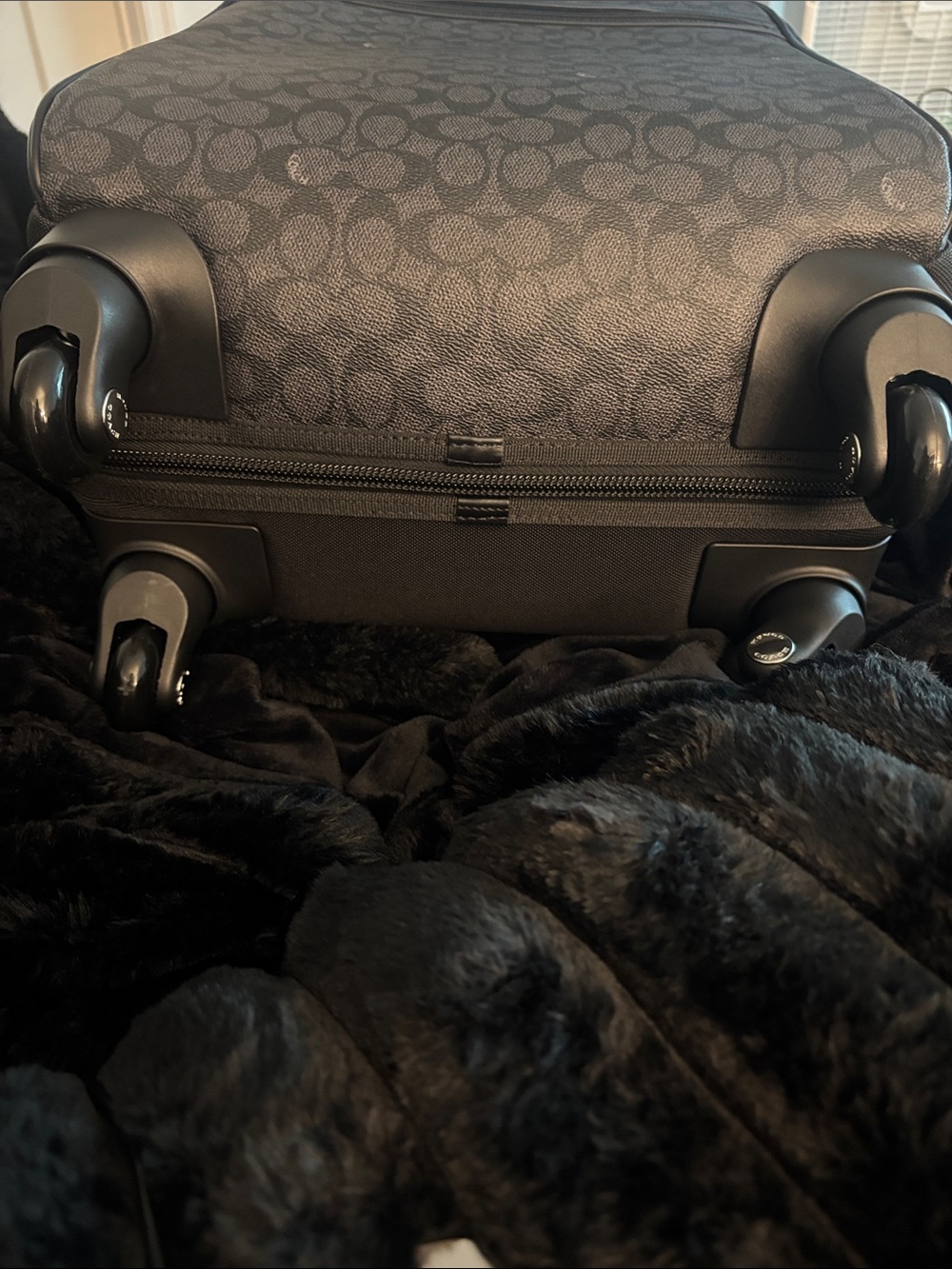 Coach Gray Signature Rolling Carry-On - Picture 9 of 9